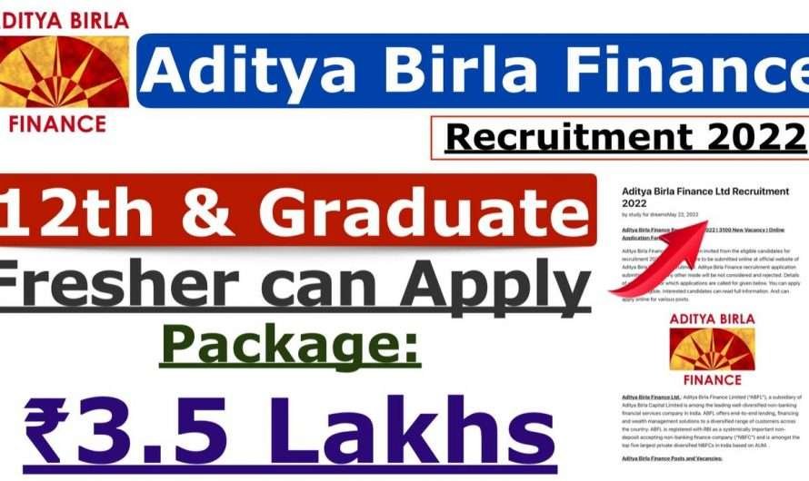 Aditya Birla Finance Ltd Recruitment 2022
