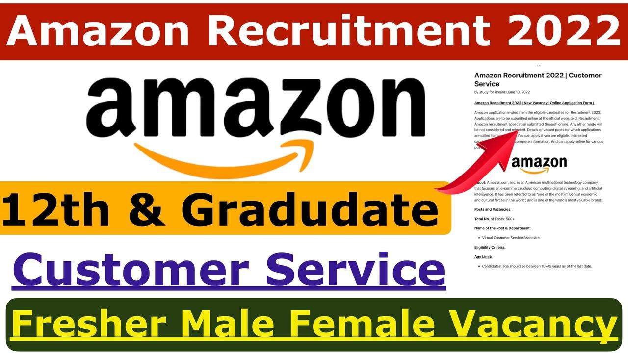 Amazon Recruitment 2022 | Customer Service