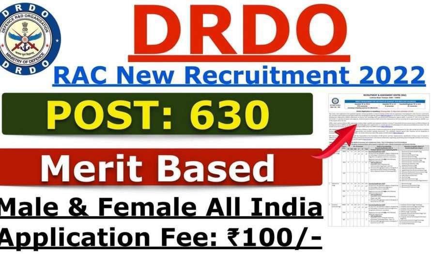 DRDO Recruitment 2022 | 630 Posts