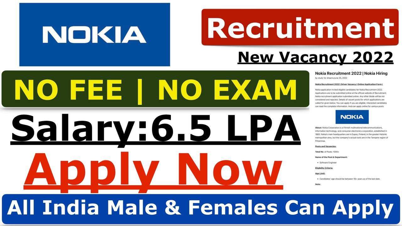 Nokia Recruitment 2022 | Nokia Hiring