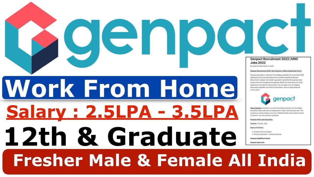 Genpact Work from Home Job 2022