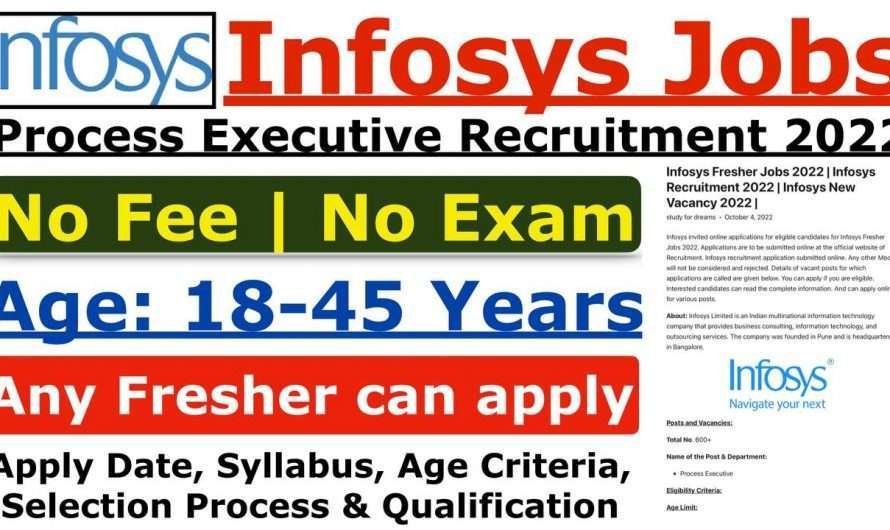 Infosys Fresher Jobs 2022 > Infosys Recruitment Apply Now