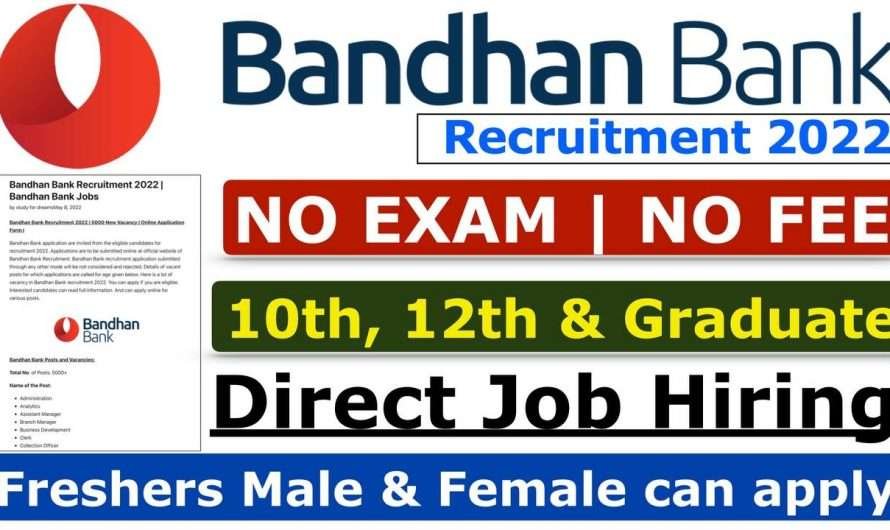 Bandhan Bank New Recruitment 2022: Apply Now for Various Post
