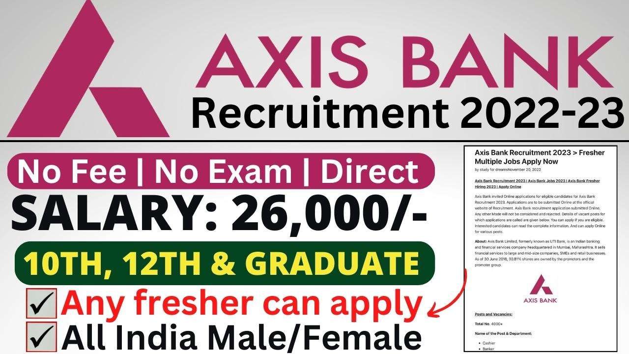 Axis Bank Hiring 2023