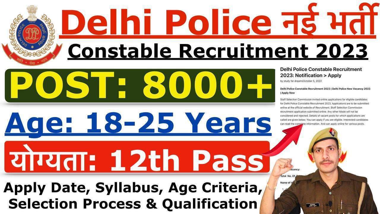 Delhi Police Constable Recruitment 2023: Notification > Apply