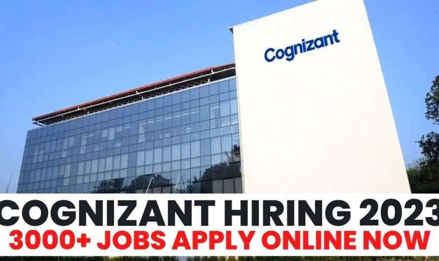 Cognizant Recruitment 2023 >> 1200+ Fresher Jobs Apply