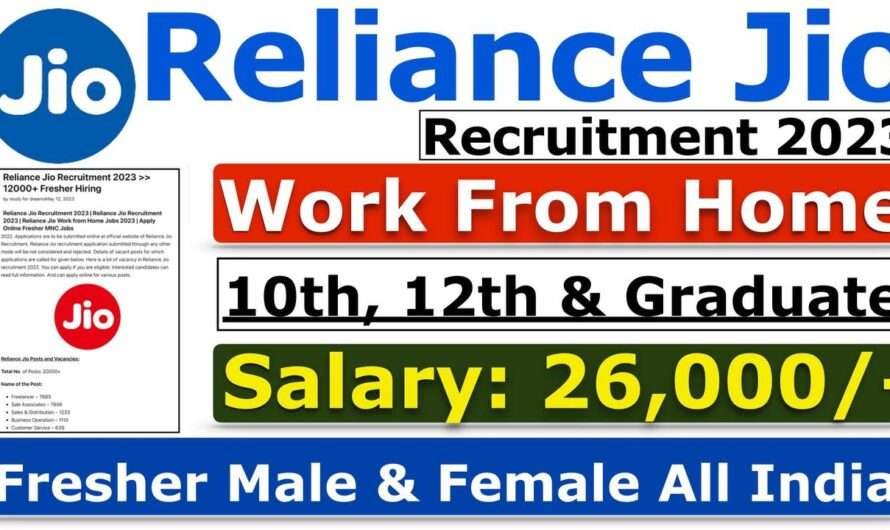 Reliance Jio Recruitment 2023 >> 12000+ Fresher Hiring
