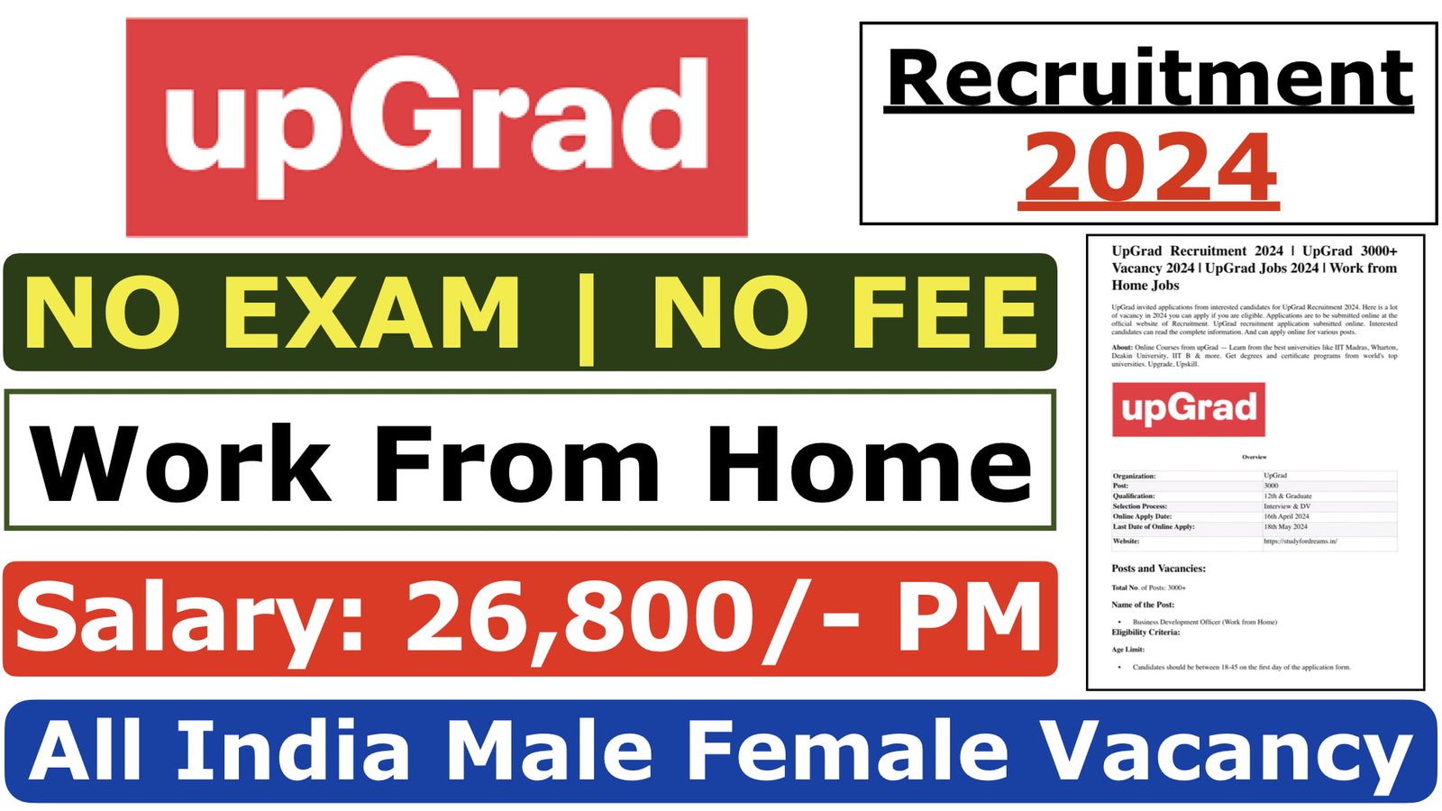UpGrad Recruitment 2024