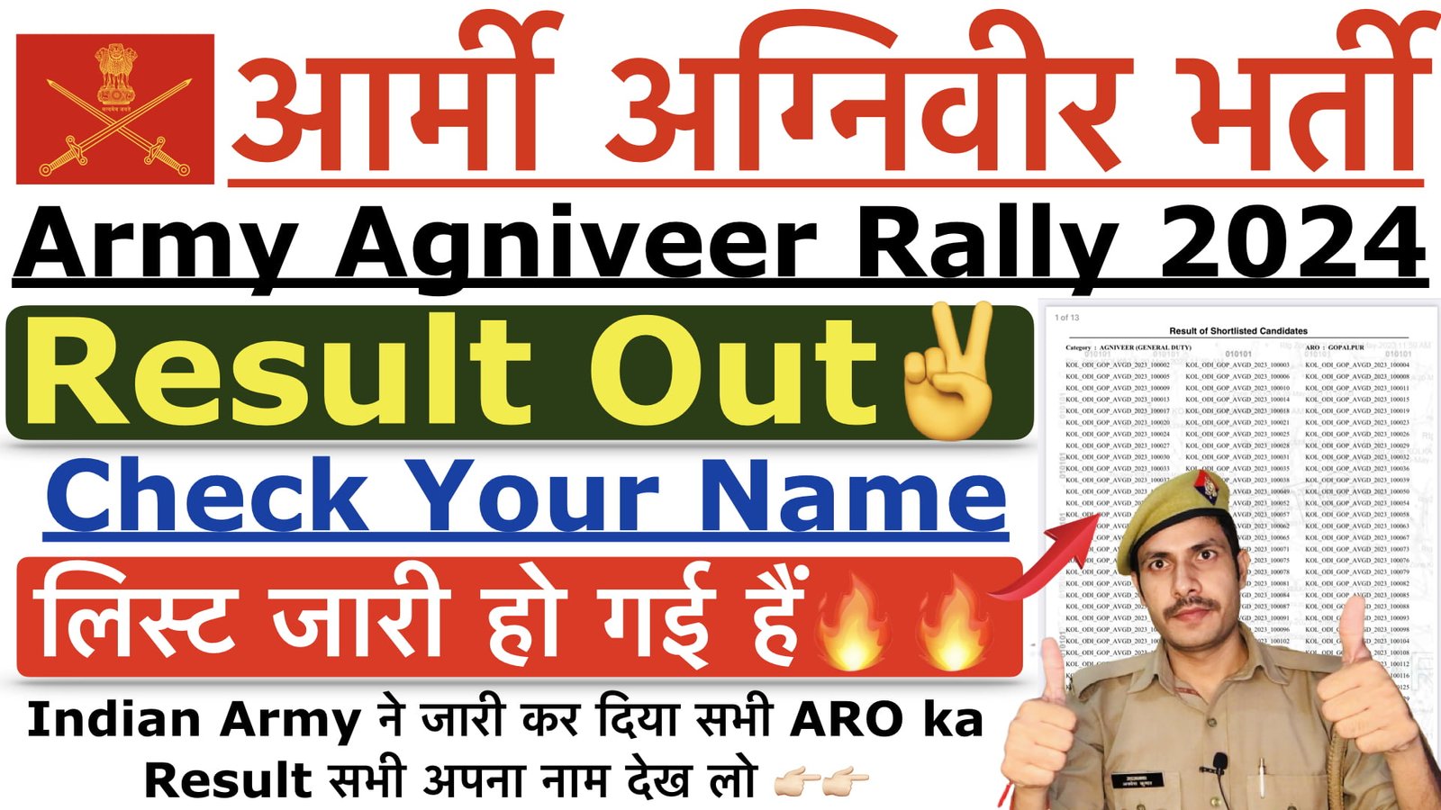 Army Agniveer Result 2024 Final Result Out, Merit List, All Zones PDF ...