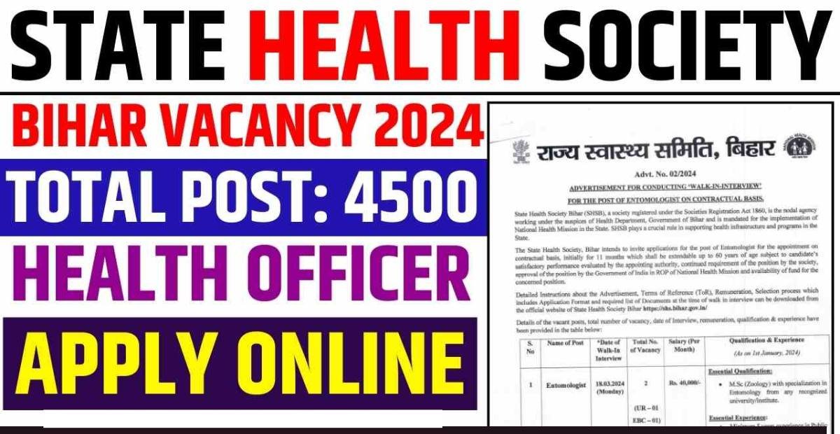 Biha SHS CHO Recruitment