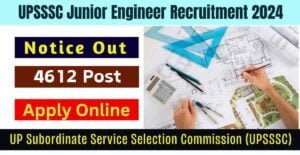 UPSSSC Junior Engineer Recruitment