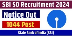 SBI SO Recruitment