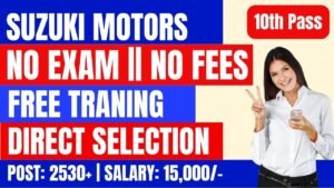 Suzuki Motors CTS Recruitment