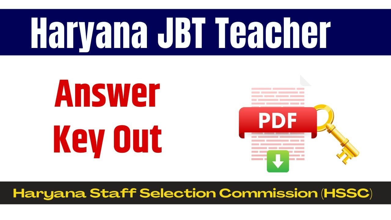 Haryana JBT Teacher Answer Key out