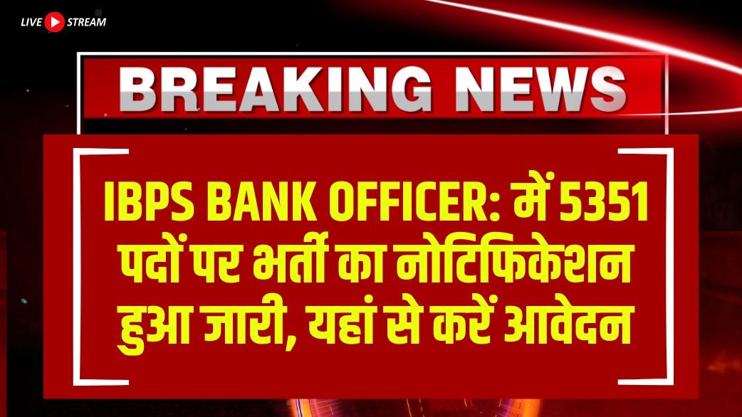 IBPS Bank Officer Vacancy