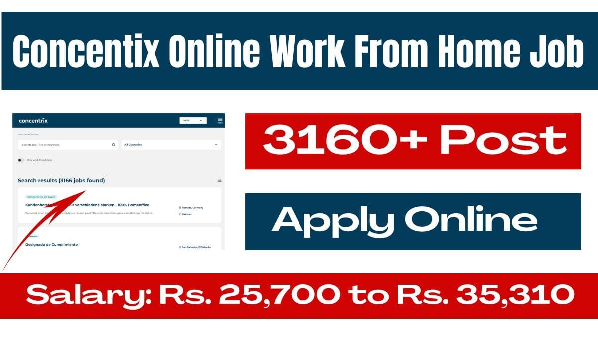 Concentix Online Work From Home jobs