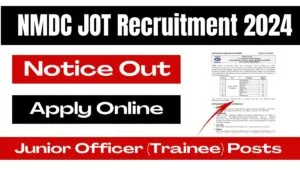 NMDC JOT Recruitment