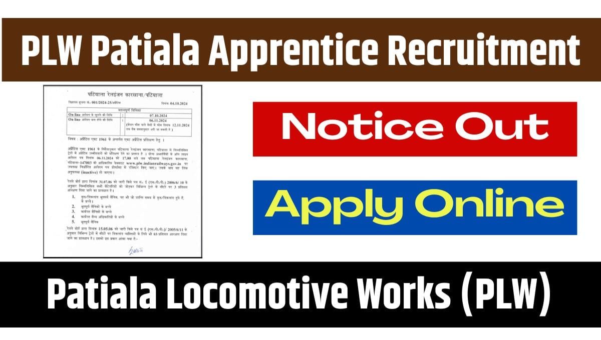 PLW Patiala Apprentice Recruitment