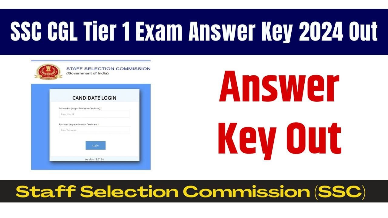 SSC CGL Answer Key 2024 Out