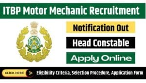 ITBP Motor Mechanic Recruitment