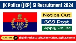 JK Police (JKP) SI Recruitment