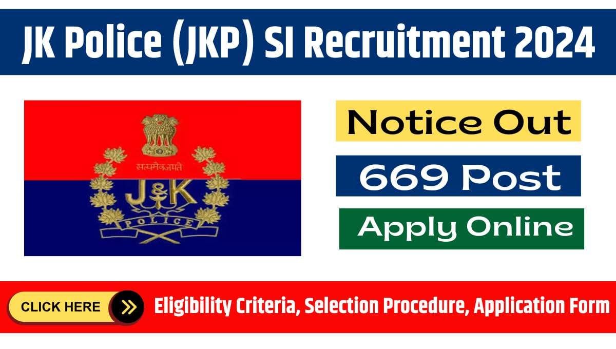 JK Police (JKP) SI Recruitment