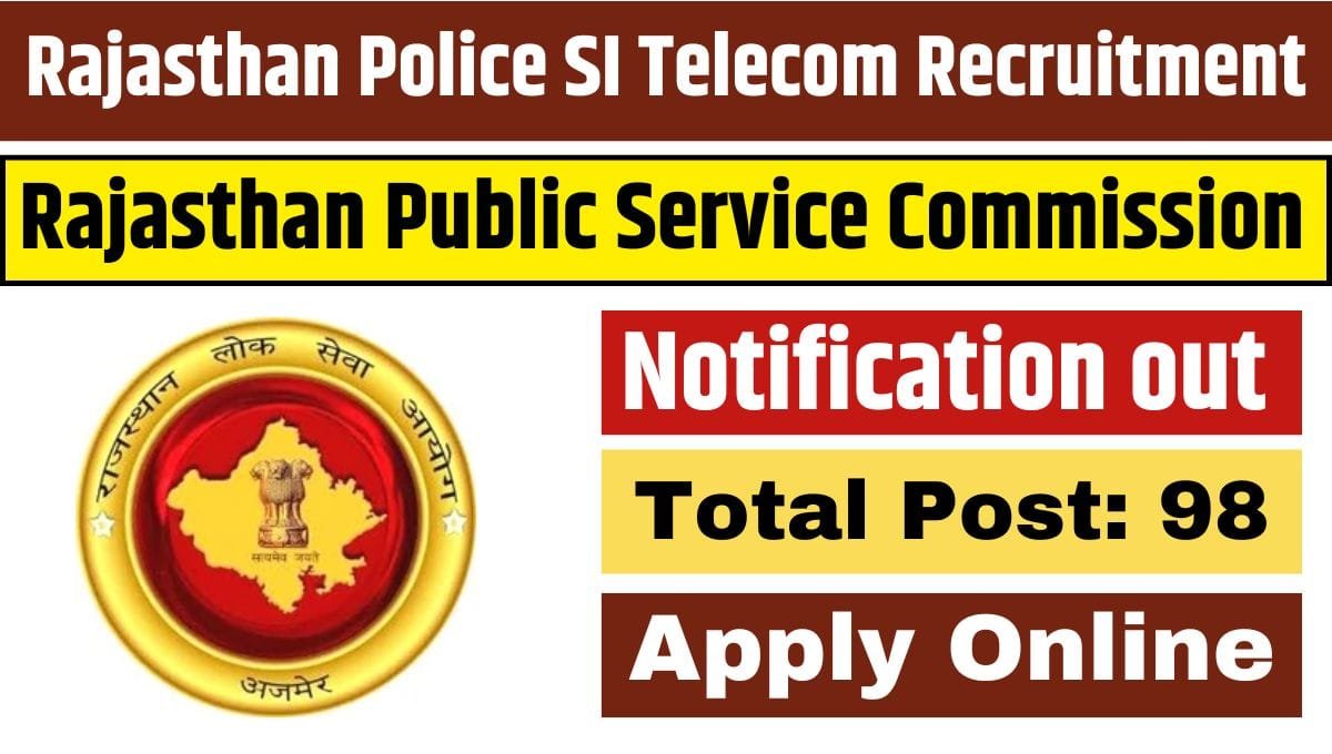 RPSC Rajasthan Police SI Telecom Recruitment