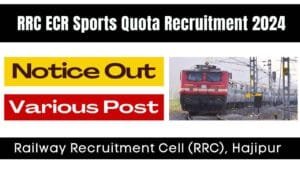 RRC ECR Sports Quota Recruitment 2024
