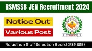 RSMSSB JEN Recruitment 2024