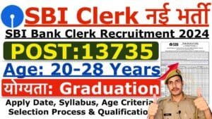 SBI Clerk New Recruitment 2024 | SBI Clerk 13735 New Vacancy 2024 | Official Notification