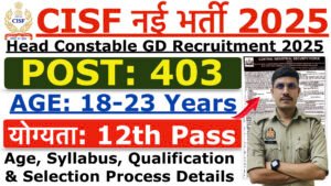 CISF Head Constable Recruitment 2025