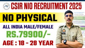 CSIR NIO Recruitment 2025