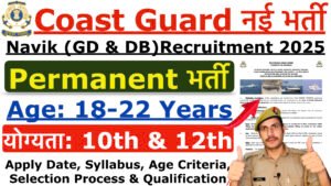 Indian coast Guard Recruitment 2025