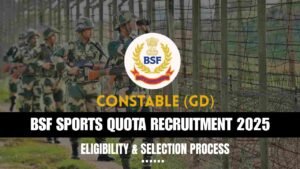 BSF Sports Quota Recruitment 2025