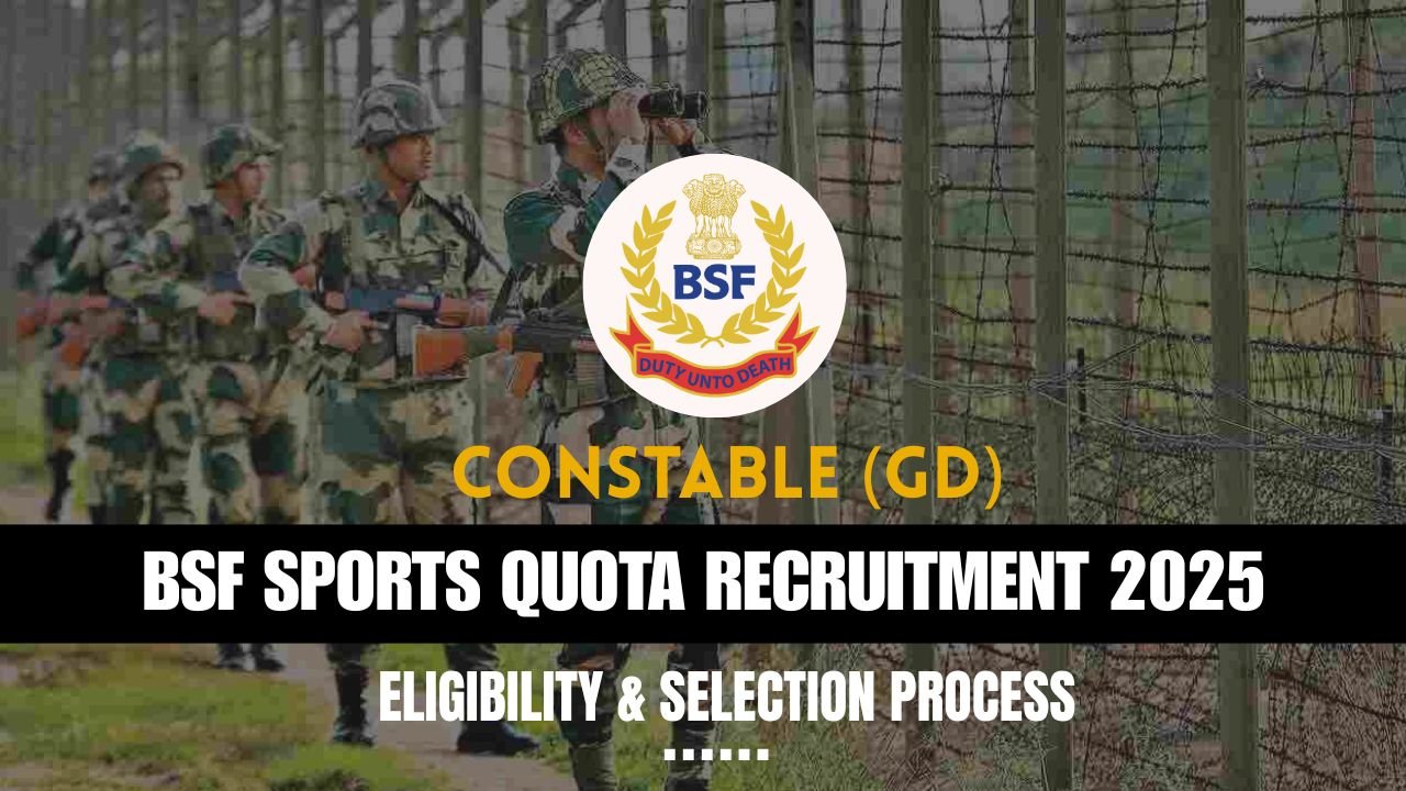 BSF Sports Quota Recruitment 2025
