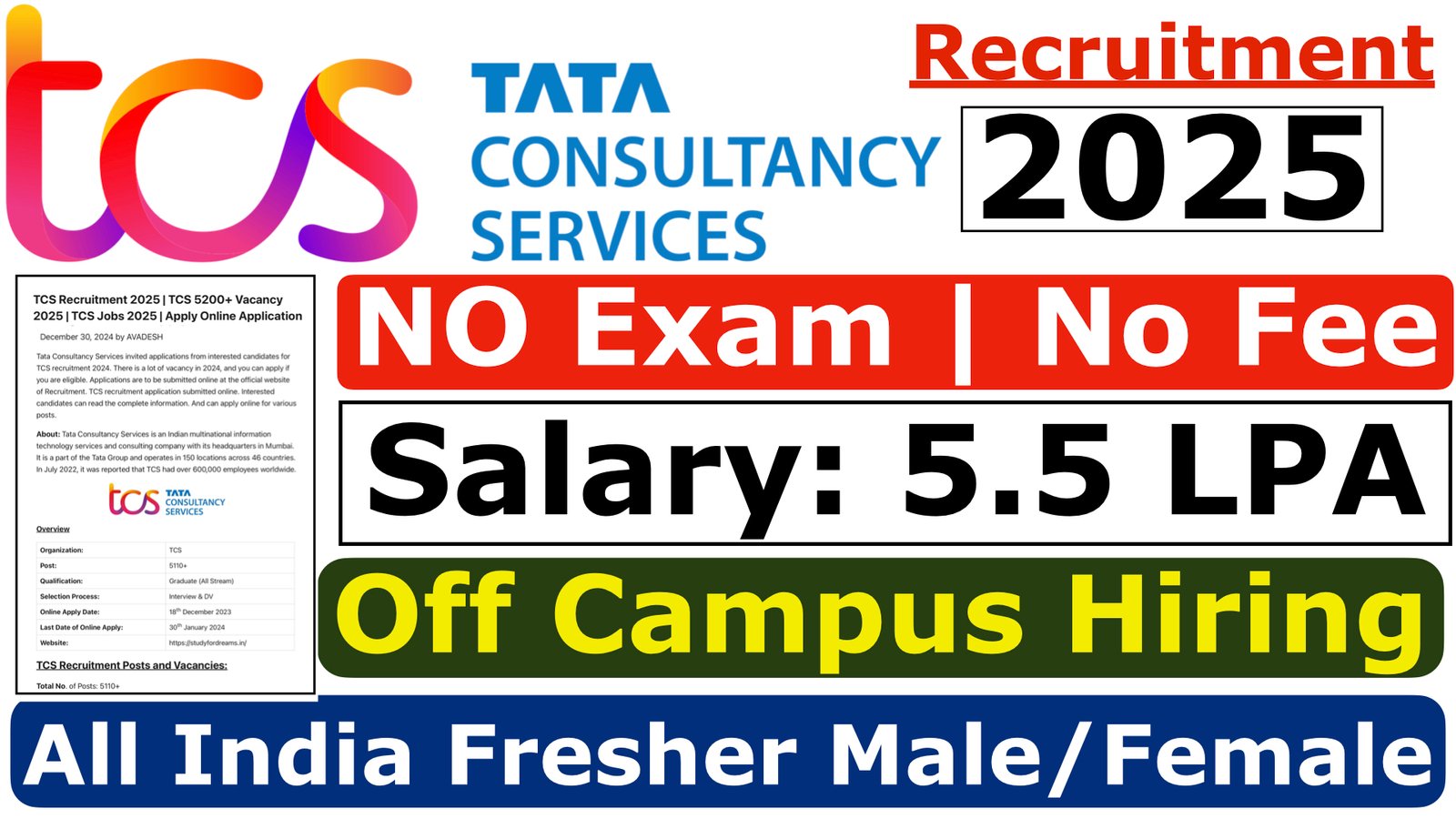 TCS Recruitment 2025