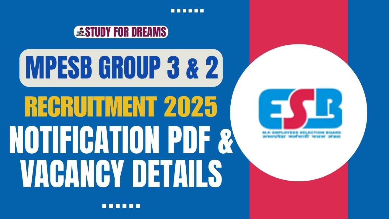 MPESB Group 2 Sub Group 3 Recruitment 2025