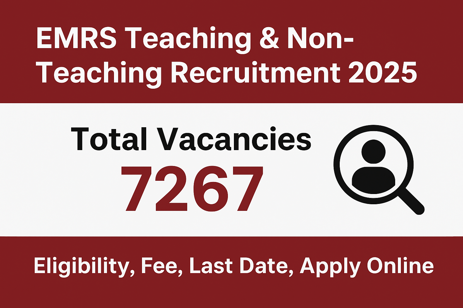 EMRS Recruitment 2025 Teaching & Non-Teaching – Apply Online for 7267 Posts