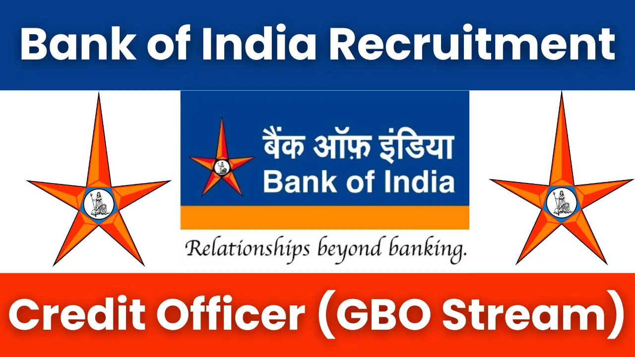 Bank of India Credit Officer Recruitment 2025-26
