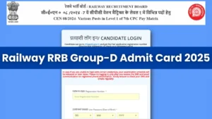 Railway RRB Group D Admit Card 2025