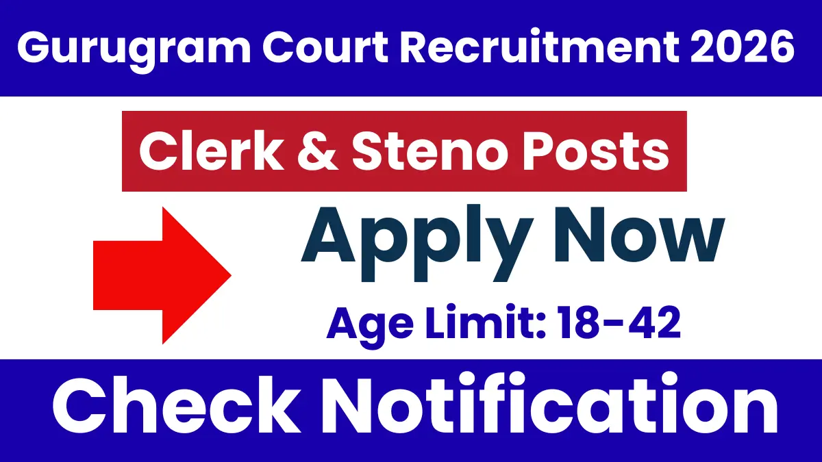 Gurugram Court Clerk and Stenographer Recruitment 2026