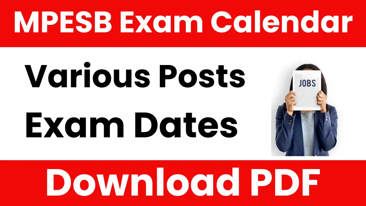 MPESB Exam Calendar 2026