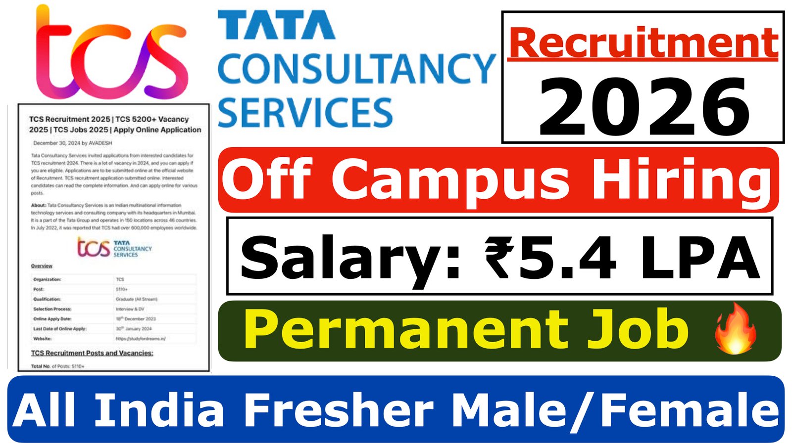 TCS Recruitment 2026