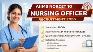 AIIMS NORCET 10 Recruitment 2026