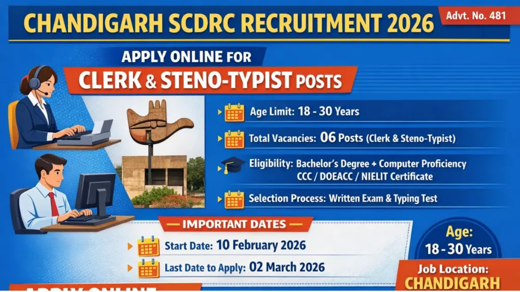 Chandigarh SCDRC Recruitment 2026