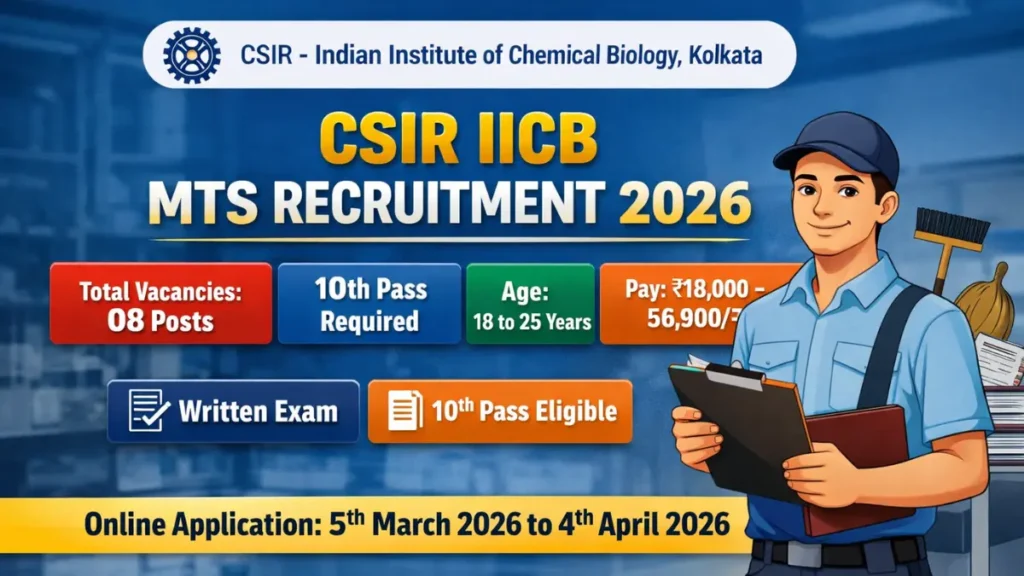 CSIR IICB MTS Recruitment 2026