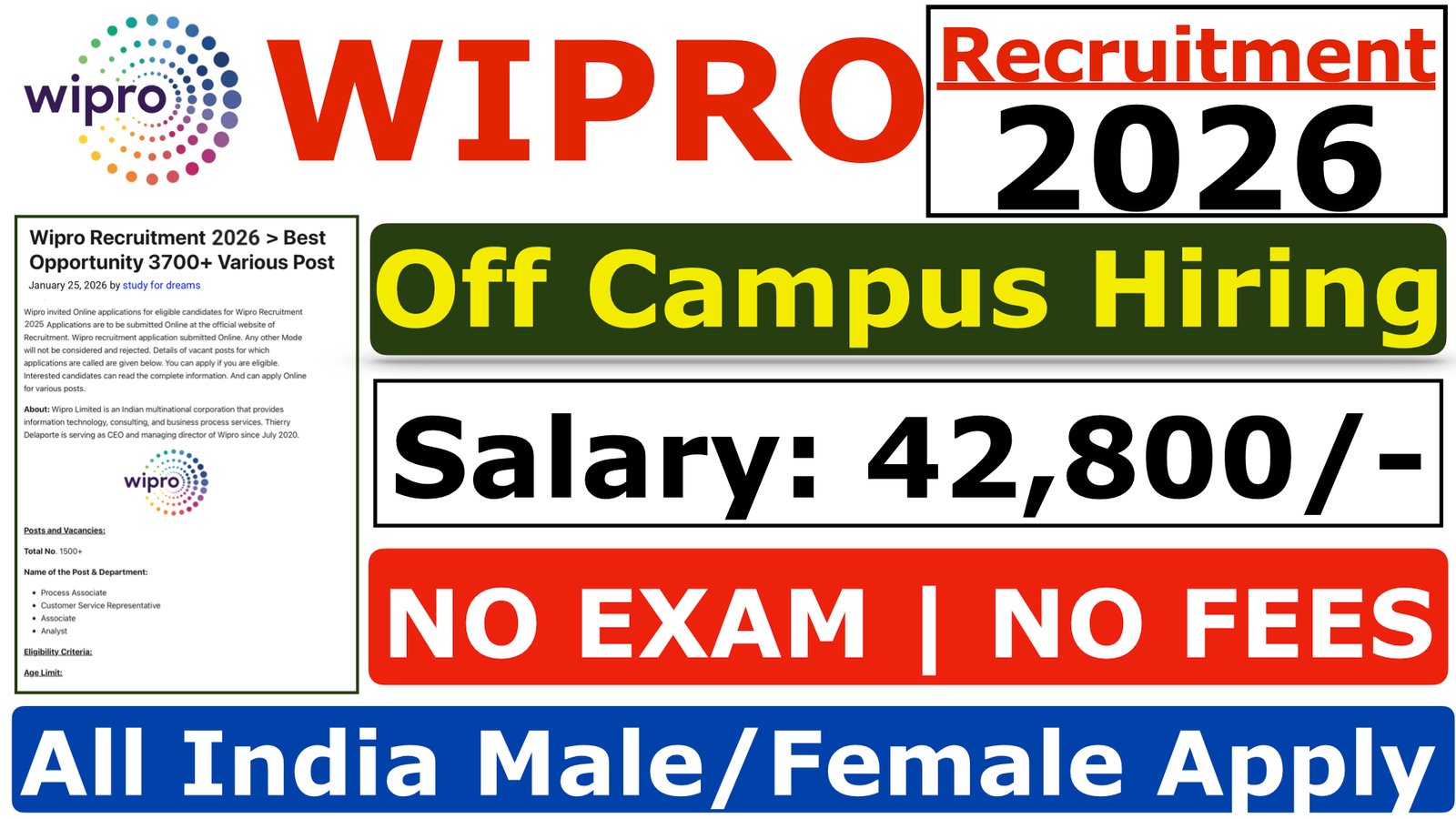 Wipro Recruitment 2026