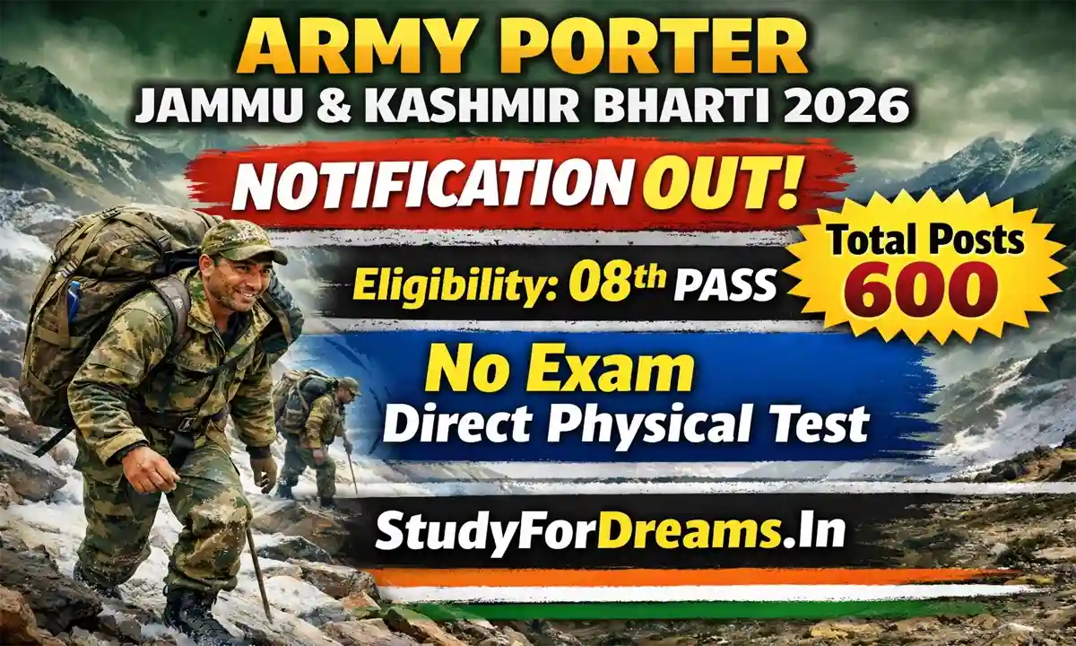 Army Porter Jammu and Kashmir Bharti 2026