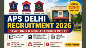 Army Public School (APS) Delhi Recruitment 2026
