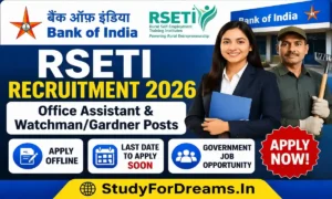 Bank of India RSETI Recruitment 2026